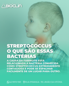criança com faringite, streptococcus